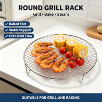 Grille en fil d'acier inoxydable sur mesure, ronde, pour le séchage, le refroidissement, la cuisson à la vapeur et le traitement des aliments