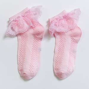 Vestito <span class=keywords><strong>Neonato</strong></span> Personalizzato con Balze in Cotone e Pizzo, Calzini per Bambina in Tinta Unita - Product Image 4