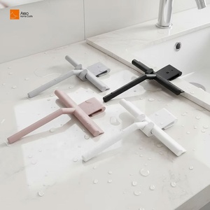 Raschietto <span class=keywords><strong>doccia</strong></span> in silicone nero di successo con gancio in silicone / supporti magnetici 3M / supporto in metallo - Product Image 1
