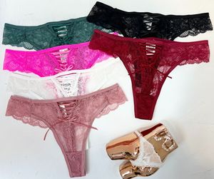 Vente en gros fabricant, Commerce extérieur : Nouvelle lingerie sexy pour femme, string à taille basse en dentelle brodée ajourée - Product Image 1