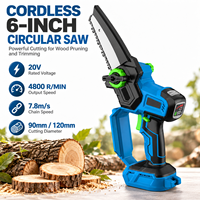 Scie circulaire intelligente 20V AI de 6 pouces sans fil, mini-scie portative sans balais pour la découpe du bois, idéale pour le bricolage et le jardinage
