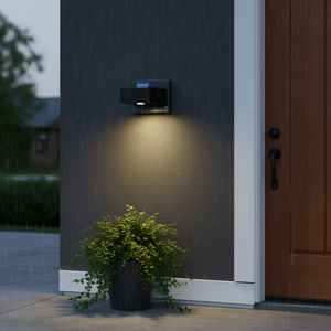 Applique murale extérieure Melboid LED en alliage d'aluminium, blanc chaud, 110-240V, IP54, pour jardin et porche, forme carrée - Product Image 2