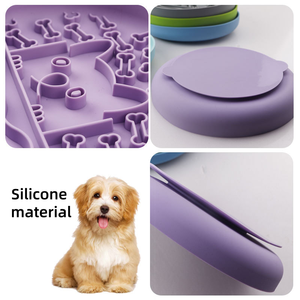 Silicone Dog <b>Slow</b> <b>Feeder</b> Bowl Anti Slip <b>Puppy</b> Feeding Plate Portable Puzzle Eating Pet Dish Durable Bpa Free Food Grade Design - Product Image 4