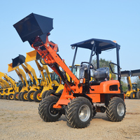 1Ton 0.8T 0.6T Batterie betriebener elektrischer Mini-Frontlader Diesel/elektrischer Radlader mit elektrischem Joystick für den landwirtschaft lichen Gebrauch