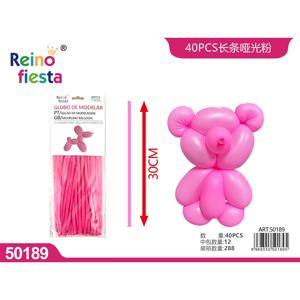 40 pz palloncini modellanti rosa opaco di lunga durata 260mm per la festa della mamma laurea capodanno cinese feste decorazioni 100 pz - Product Image 1