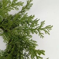 Karangan Bunga Daun Cedar Hijau Buatan untuk Lilin