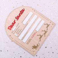 MD141CH1460 Dear Santa Dry Erase Sign Madera Acrílico Regalo de Nochebuena, Milestone Photo Prop para niños Niños
