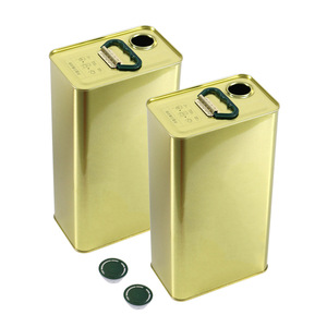 Latas Rectangulares <span class=keywords><strong>de</strong></span> Hojalata para Alimentos con Logotipo Personalizado al por Mayor, <span class=keywords><strong>de</strong></span> 1L, 3L y 5L, para <span class=keywords><strong>Aceite</strong></span> <span class=keywords><strong>de</strong></span> <span class=keywords><strong>Oliva</strong></span> y Otros Aceites Comestibles, con Impresión a Color CMYK - Product Image 1