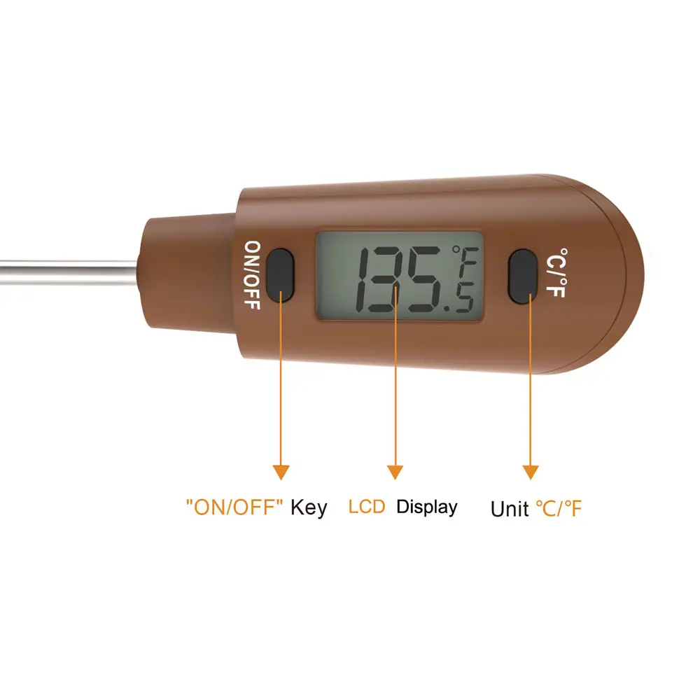 Silikon-Spatel-Thermometer mit Digital-LCD-Anzeige Kochthermometer Schokoladetemometer