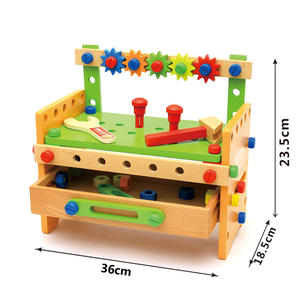 Caja de Herramientas de Madera para Niños, Mesa de Ensamblaje, Juguetes Montessori, Desmontaje de Tuercas para Bebés, Ensamblaje de Tornillos, Simulación de Reparación, Herramienta de Carpintero - Product Image 6