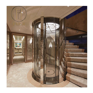 كبسولة مصعد صغيرة بأرضية PVC محرك تيار متردد بدون تروس على الطراز الصيني 2-4 منازل/شقق سكنية - Product Image 2