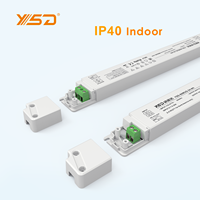 YSD IP20 alta eficiencia PFC 24V 12V 60W Controlador Led Delgado Fuentes de alimentación delgadas Controlador de voltaje constante Led ultra delgado