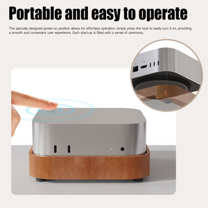 Soporte de madera artesanal de fácil operación para Mac Mini 2024 Base portátil y estable con protección eficiente para Apple Mac Mini M4 - Product Image 4