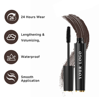 Mascara 4d imperméable à l'eau mascara de maquillage en gros allongeant la fibre mascara d'extension de cils de marque privée