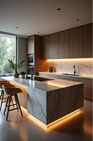 Nouveau modèle de cuisine moderne de style italien, ensemble complet de meubles de cuisine, armoires de cuisine modulaires en acier inoxydable avec îlots