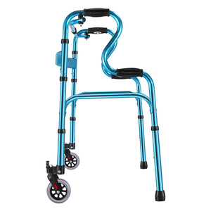 Andador de Aleación de Aluminio con Altura Ajustable y Ruedas Universales para Asistencia de Movilidad - Product Image 3