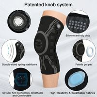 Genouillères de sport à compression réglable personnalisée avec bouton micro-réglable pour un ajustement parfait et le soulagement de la douleur arthritique