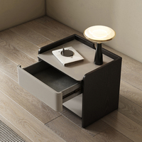 2025 nouvelle Table de chevet créative boîte de rangement luxe maison chambre accessible haut de gamme tout en bois massif Table basse intelligente