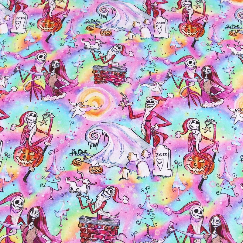 Прямая поставка с завода, Высококачественная Рождественская ткань из чистого хлопка с принтом Санта Клауса Jack, в наличии, для квилтинга, оптовая продажа