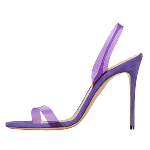 Sandales transparentes sexy pour femmes, été, PVC transparent, semelle en TPU, talons aiguilles, bout ouvert, grandes tailles, chaussures pour femmes - Product Image 1