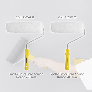 Rullo per pittura in fibra acrilica bianca O/ 62x 200 mm. - Product Image 6