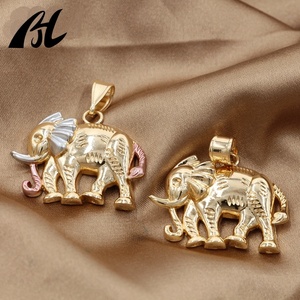 H38 H39 Nuovi Arrivi Gioielli Placcati Oro Ciondolo Charm Animale Gioielli Elefante Dorato - Product Image 1
