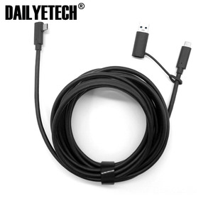 Dailyetech สายเคเบิ้ล2 in 1, 5M 2 in 1สำหรับ Oculus Quest 2 Link สาย USB 3.0 Link Type C การถ่ายโอนข้อมูลอย่างรวดเร็วอบไอน้ำ <span class=keywords><strong>VR</strong></span> - Product Image 2