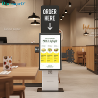 Kiosque de paiement en libre-service avec écran tactile, lecteur de code QR, imprimante de reçus, système Windows Android SDK, 15,6 18,5 21,5 23,8 27 pouces