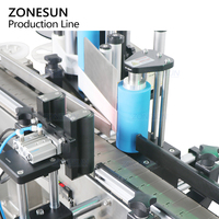Ligne de production automatique ZONESUN ZS-FAL180P11 avec pompe à rotor servo pour le remplissage, le bouchage et l'étiquetage de pots et bouteilles de sauces et pâtes