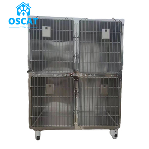 OSCAT Equipo Veterinario Recién Llegados Clínica Veterinaria de Acero Inoxidable <span class=keywords><strong>Jaula</strong></span> Canina Bancos <span class=keywords><strong>Canil</strong></span> - Product Image 1