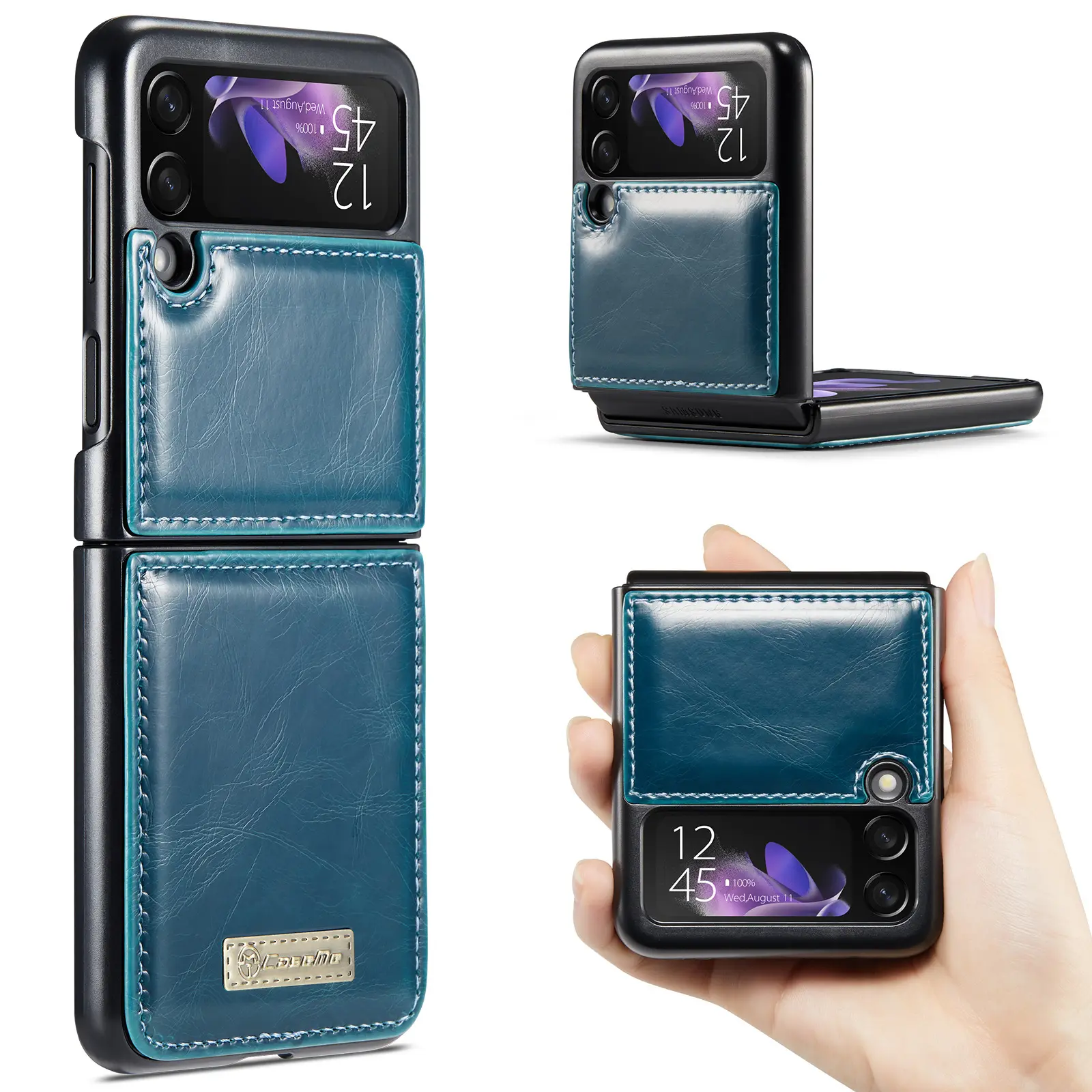 CaseMe Luxury Cellphone Card Mutli-functional Mobile Phone Cover For Samsung Galaxy Z Flip 3 Phone Case