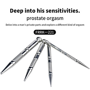 FRRK-221 Palo de Metal Uretral con Forma de Ojo de Caballo, Palo de Masaje Prostático Posterior con Cuentas, Dispositivo de Masturbación Masculina para Adultos - Product Image 5