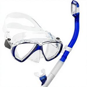 Ensemble de masque de plongée sous-marine pour adultes, lentilles en verre trempé en silicone imperméables, tuba rotatif à 360° pour plongeurs myopes/hypermopes - Product Image 3