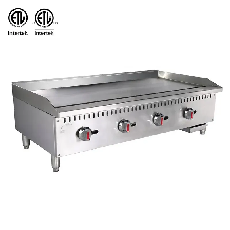 48'' Pass ETL Certificate Catering equipment Commercial Professional Gas Manual Griddle Grill for Sale