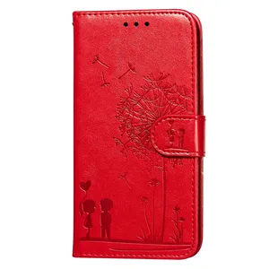 Band Paardebloem Wallet Leather Case Voor Samsung Galaxy S21 Ultra S20 Plus Fe 5G A02S A52 A72 A32 A12 m31S Meisje Jongen Cover Pouch