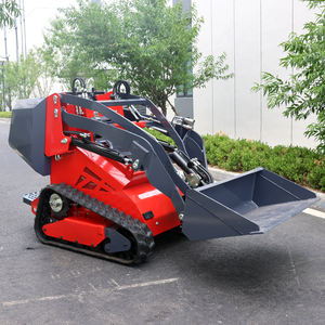 Produsen profesional 480KG Skidsteer diesel Caterpillar berdiri di Crawler Mini Skid Steer Loader dengan lampiran - Product Image 5