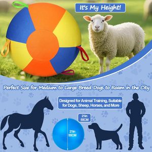 Jouet d'entraînement indestructible, grande balle pour <span class=keywords><strong>chien</strong></span> avec poignées pour jouer en extérieur, balle de pâtéage pour chiens - Product Image 5