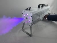 Máquina de Humo para Escenarios, Equipo de Humo para DJ, Eventos, Discotecas, Bares, Pistola de Humo LED RGB Negra/Blanca de Metal Portátil para Bodas y Cumpleaños