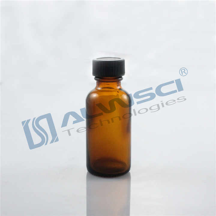 Boston Round Amber Solution Bottle With Cap - 480mL / 16oz Laboratory Chemical Storage