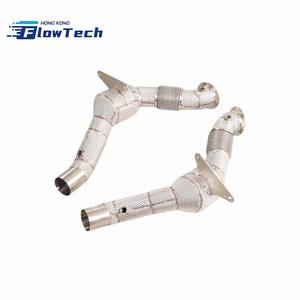 Tubería de Escape de Alto Flujo FlowTech de Acero Inoxidable T304 con Protector Térmico para Ferrari 488 3.9T V8 Race - Product Image 6