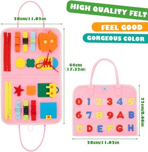 Fabriek Groothandel Montessori Druk Bord Educatief Speelgoed, 16 In <span class=keywords><strong>1</strong></span> Leren Om Speelgoed Te Kleden, Druk Bord Voor Peuters - Product Image 2