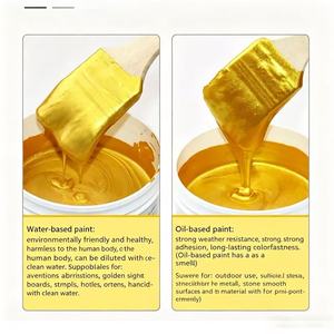 Peinture à base d'eau effet feuille d'or, revêtement métallique scintillant pour portail et clôture métalliques, antirouille, imperméable, anticorrosion, décoration extérieure - Product Image 2