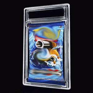 פלסטיק ברור pvc pvc אקריליק בייסבול mtg cg cg cgc מדורג התצוגה לוחות אחסון עם תווית עבור כרטיסי מסחר - Product Image 5