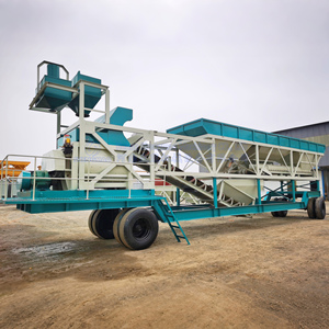 Planta Móvil de Concreto Premezclado Portátil de 35m³/h con Mezcladora de Doble Eje y Componentes Centrales PLC - Product Image 6