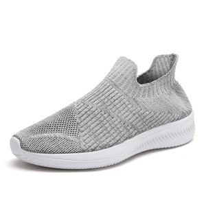 <span class=keywords><strong>Zapatillas</strong></span> Deportivas Sin Cordones Personalizadas al por Mayor para Hombre y <span class=keywords><strong>Mujer</strong></span>, Parte Superior de Tejido Fly Knit, Suela Ligera de EVA, Casuales, Fábrica OEM ODM - Product Image 2