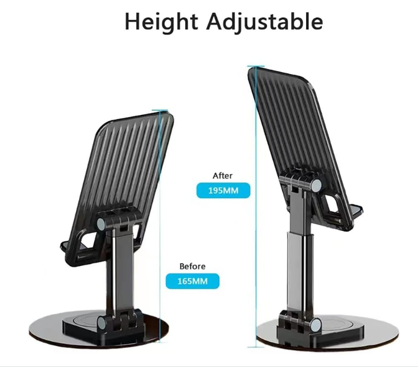 Suport telefon – unghi ajustabil si rotire 360° (inaltime fixa)