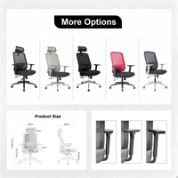 Chaise de bureau ergonomique entièrement en maille Design moderne Chaise de salle de réunion pivotante à 360 degrés Fourniture d'usine Matériau en tissu