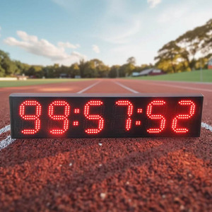 <span class=keywords><strong>Chronomètre</strong></span> numérique LED double face CTS pour piste <span class=keywords><strong>de</strong></span> sport électronique, affichage unilatéral, idéal pour les marathons et les courses - Product Image 6