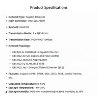 Tarjeta de Red Industrial Interna SUNWEIT MiniPCIe I210-T2, Doble Puerto Ethernet/RJ45 Gigabit, para Expansión NAS