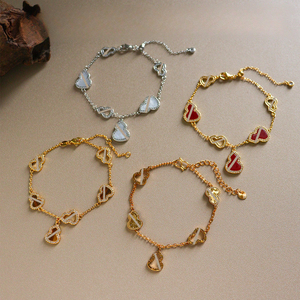Pulsera de Moda de Temporada con <span class=keywords><strong>Cuentas</strong></span> de Ágata, Ojo de Tigre y Calabaza de la Suerte <span class=keywords><strong>para</strong></span> Mujer, Uso Diario, Apilable, Regalo, Accesorio de Muñeca Femenino - Product Image 1